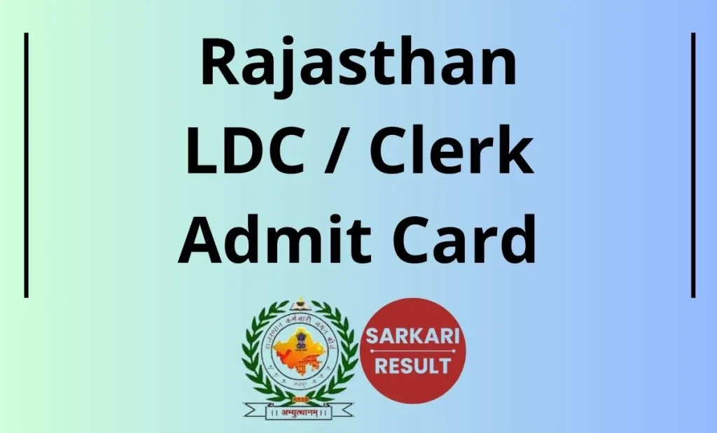 RSSB LDC Admit Card 2026, Exam Date Update & also the Direct Link to Hall Ticket is shared here for the applicants on this page.