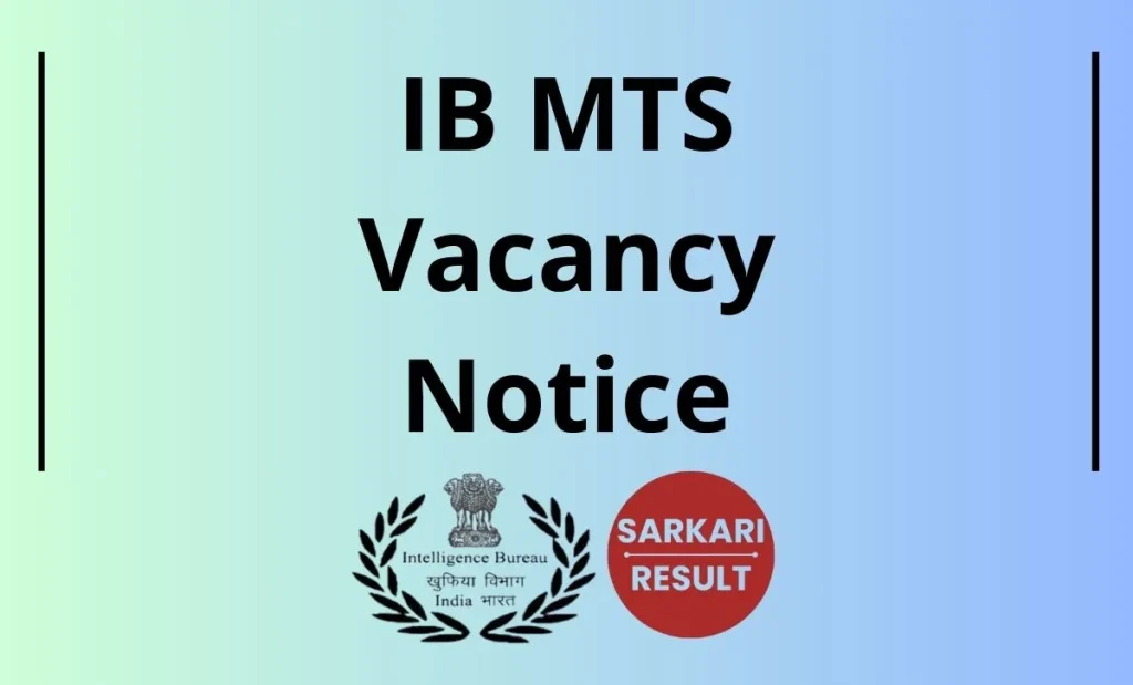 IB MTS Recruitment 2025: Check Intelligence Bureau 362 Multi Tasking Staffs Recruitment 2025 Details like Eligibility, Vacancy & Online Link