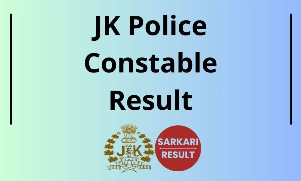 JK Police Constable Result 2026 for Written Examination can be checked through the direct link shared on this page for the aspirants.
