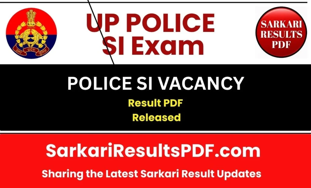 UP Police SI Final Result 2026 can be downloaded through the direct link @ https://uppbpb.gov.in/ shared here for the interested candidates.